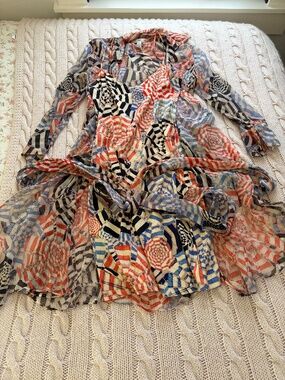 Vintage rare DVF umbrella pattern dress